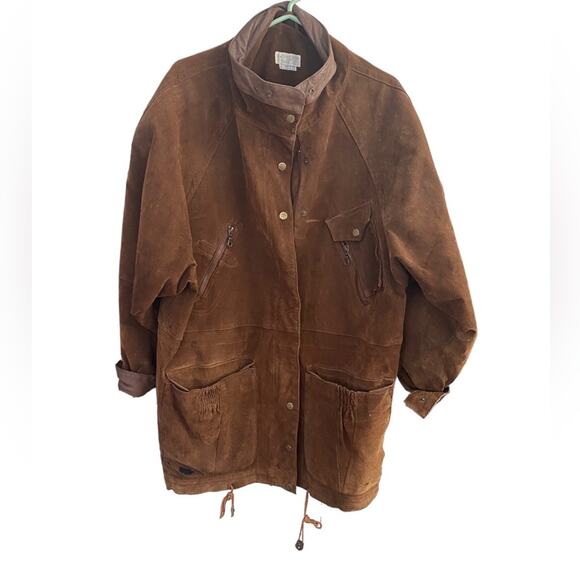 Vintage Lew Magram Suede Leather Jacket Large - Picture 5 of 13